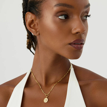 Compass Star Necklace – 18K Gold-Plated Sterling Silver Pendant Necklace - Dabas Minimalist