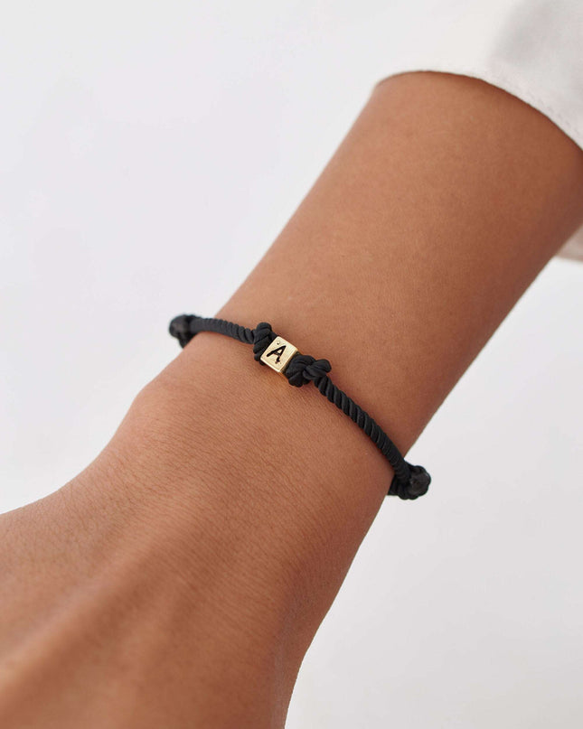 Personalized Adjustable Initial Sterling Silver Dice Bracelet for Women - Dabas Minimalist