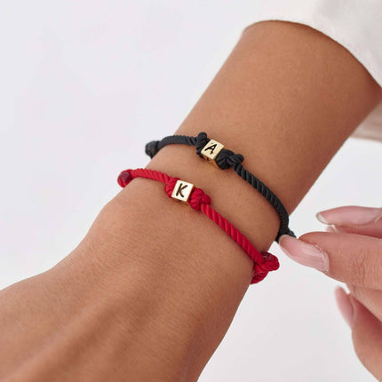 Personalized Adjustable Initial Sterling Silver Dice Bracelet for Women - Dabas Minimalist