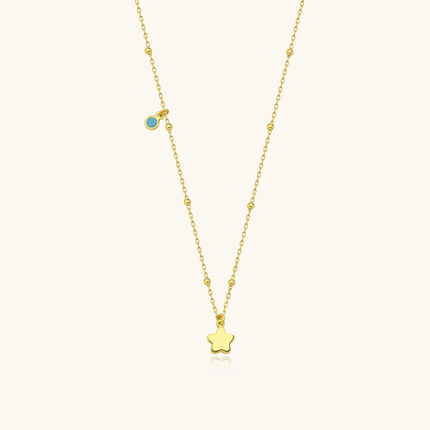 Minimalist Star Figure Turquoise Stone Neclaces - Dabas Minimalist