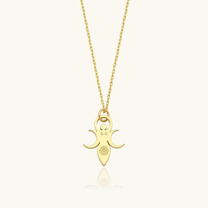 Goddess Symbol Necklace, 18K Gold-Plated Sterling Silver - Dabas Minimalist