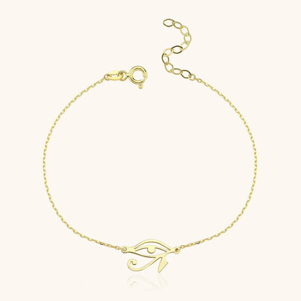 Eye of Horus Bracelet, 18K Gold-Plated Sterling Silver - Dabas Minimalist