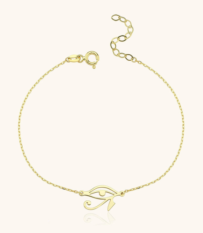Eye of Horus Bracelet, 18K Gold-Plated Sterling Silver - Dabas Minimalist