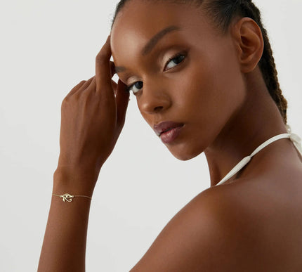 Eye of Horus Bracelet, 18K Gold-Plated Sterling Silver - Dabas Minimalist