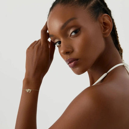 Eye of Horus Bracelet, 18K Gold-Plated Sterling Silver - Dabas Minimalist