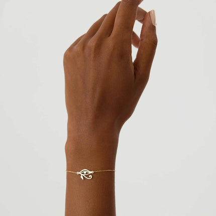 Eye of Horus Bracelet, 18K Gold-Plated Sterling Silver - Dabas Minimalist