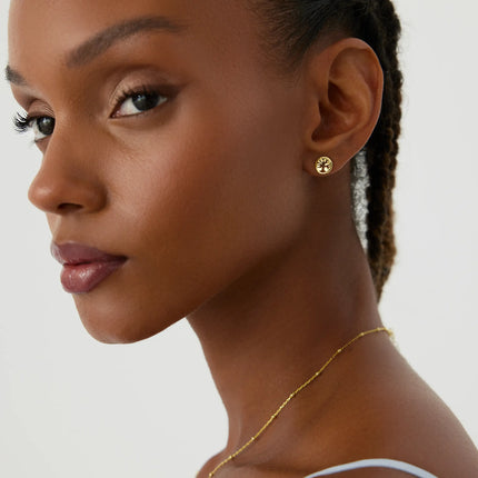Dainty Tree of Life Stud Earrings, 18K Gold-Plated Sterling Silver Nature-Inspired Elegance - Dabas Minimalist
