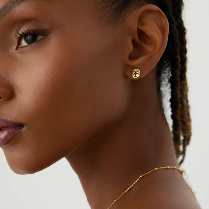 Dainty Tree of Life Stud Earrings, 18K Gold-Plated Sterling Silver Nature-Inspired Elegance - Dabas Minimalist