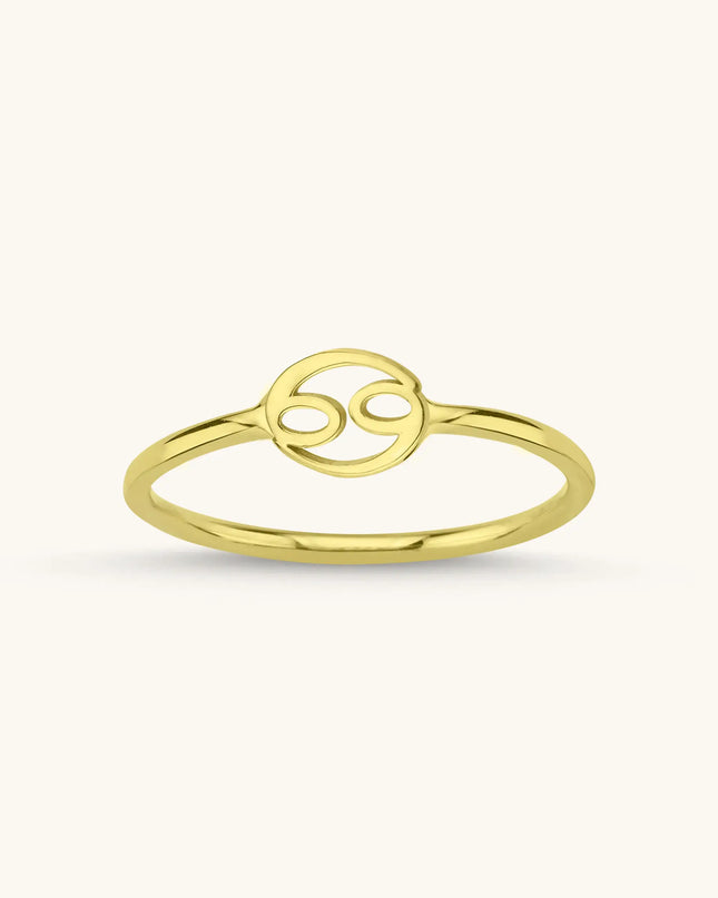 Tiny Zodiac Ring – 18K Gold-Plated Sterling Silver - Dabas Minimalist