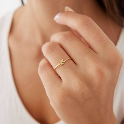 Tiny Personalized Zodiac Ring Dabas Minimalist