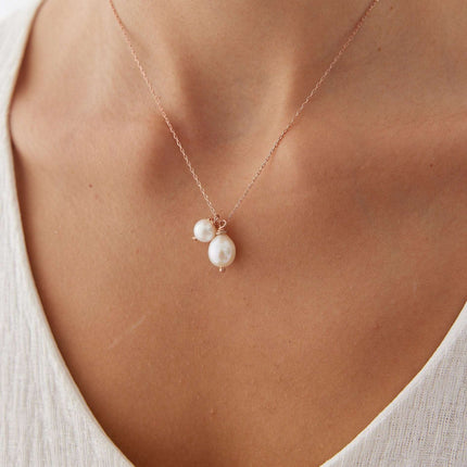 Tiny Pearl Necklace, Pearl Sterling Silver Necklace, Silver Pearl Necklace, Bridesmaid Gift, Everyday Jewelry, Simple Necklace, Gift for Her