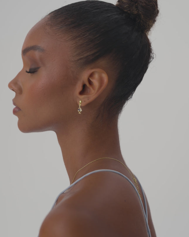 Fish Earrings | 18K Gold-Plated 925 Sterling Silver | Playful and Colorful Ocean-Inspired Jewelry