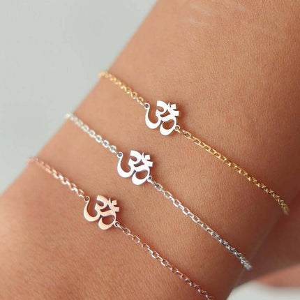 Om Bracelet – 18K Gold-Plated Sterling Silver Spiritual Bracelet - Dabas Minimalist