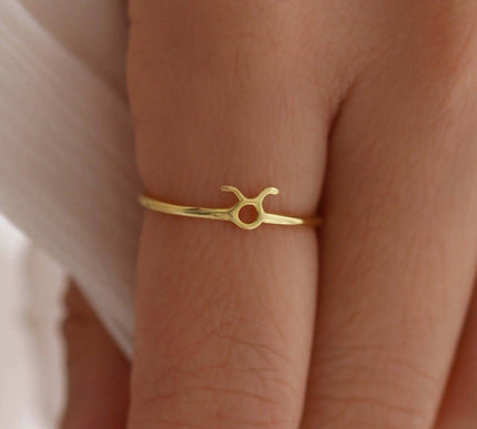 Tiny Personalized Zodiac Ring Dabas Minimalist