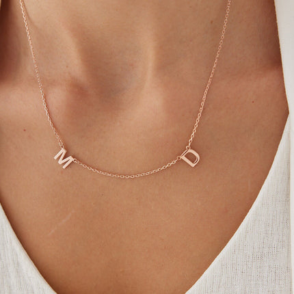 Personalized Initial Letter Necklace Dabas Minimalist